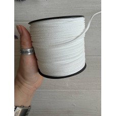Шнур замшевый ,  белый     катушка 90 метров