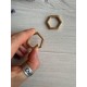 Кольцо самозажимное люкс  " Соты    "   золото     1 шт