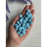 Намистини "  Ожина матова  "  12 мм,  голубий  500 грам