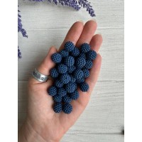 Бусины  " Ежевика матовая  " серо синие   12 мм ,       500 грамм