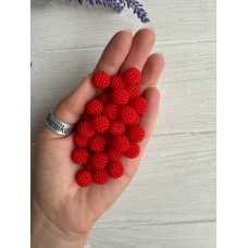 Бусины  " Ежевика матовая  " красные   12 мм ,       500 грамм