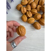 Орехи искуственные " 3.1* 2.4 см  " ,  светло коричневые   30 шт