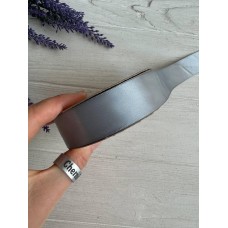 Атлас  ДВУХСТОРОННИЙ   2,5 см  ,   серый    22.5 метра