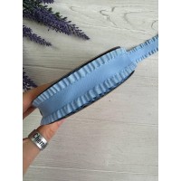 Лента  " Рюш "   голубой       18 м