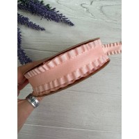 Лента  " Рюш "    персиково розовая          18 м
