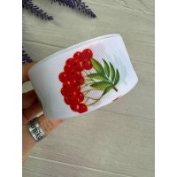 Репс    " Рябина  "     4 см       рулон 25 ярдов