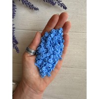 Бусины  плоские 6 мм каучук , небесные   500 грам