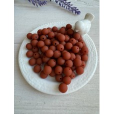 Бусины  " Зефирные "    10 мм ,   каштановые      500 грамм