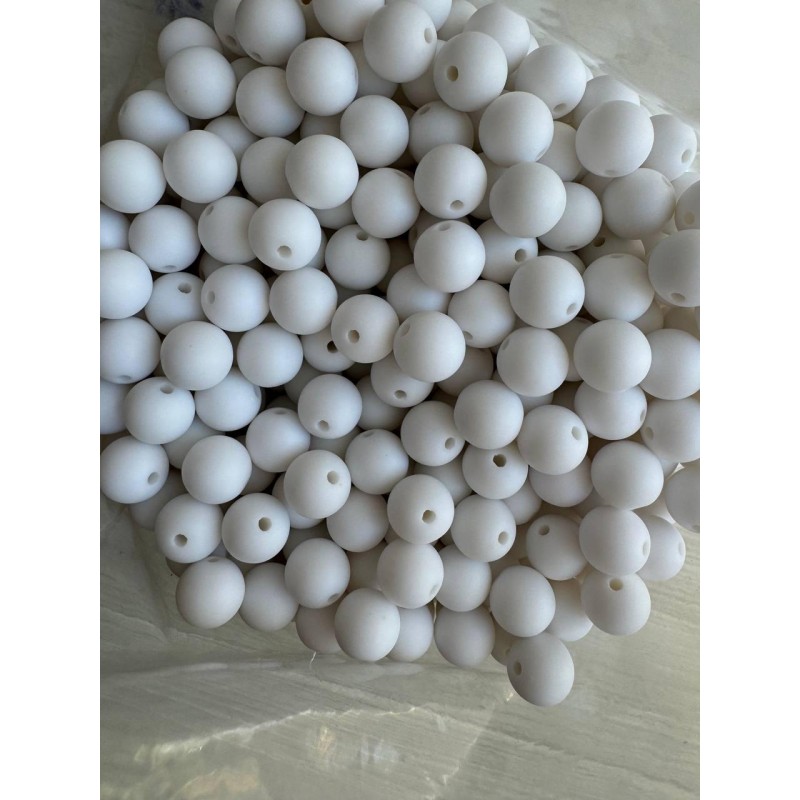 20 грам намистини круглі  " Акрил матовий С09010 " 10 мм білий