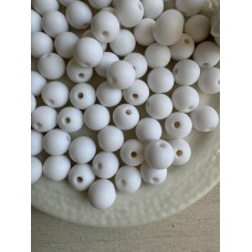 20 грам намистини круглі  " Акрил матовий С09008 " білий  8 мм