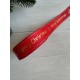 Репс  " Merry Christmas,  снежинки и падуб "  2,5 см красный       рулон 22.5 метра