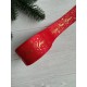 Репс  "Happy new year и снег   "  4 см красный       рулон 22.5 метра
