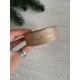 Репс  " Merry Christmas з зірочками  "  2,5 см  імбирний    рулон 22.5 метри