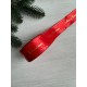 Атлас "  Merry Christmas со звездочками "  4 см  красный       рулон 22.5 метра