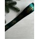 Атлас "  Merry Christmas со снежинками "  4 см  темно зеленый       рулон 22.5 метра
