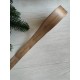 Атлас " Merry Christmas  со звездами  "  2,5 см  имбирный       рулон 22.5 метра