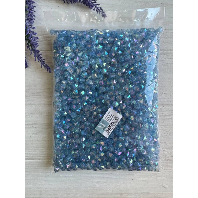 Намистини Куб " Кришталеві Хамелеон "  8 мм,  голубі  500 грам