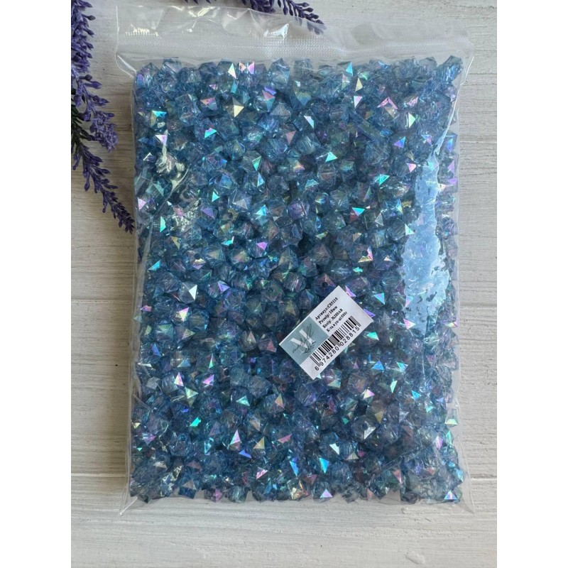 Намистини Куб " Кришталеві Хамелеон "  10 мм, голубі    500 грам