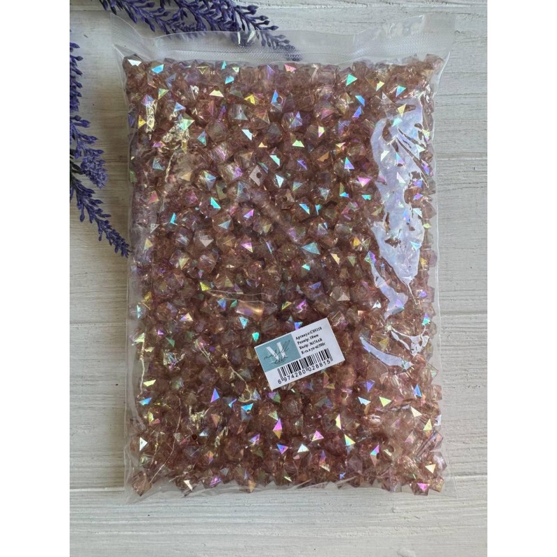 Намистини Куб " Кришталеві Хамелеон " 10 мм, курна троянда    500 грам