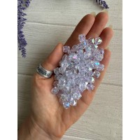 Бусины  " Хрустальные Хамелеон  "  Куб  8 мм , белые          500 грамм