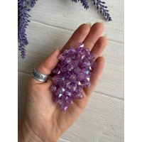Намистини Куб " Кришталеві Хамелеон "  8 мм,  фіолетові   500 грам