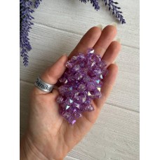 Намистини Куб " Кришталеві Хамелеон "  8 мм,  фіолетові   500 грам