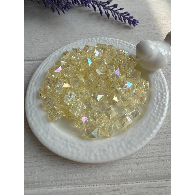 Намистини Куб " Кришталеві Хамелеон "  8 мм, айворі   500 грам