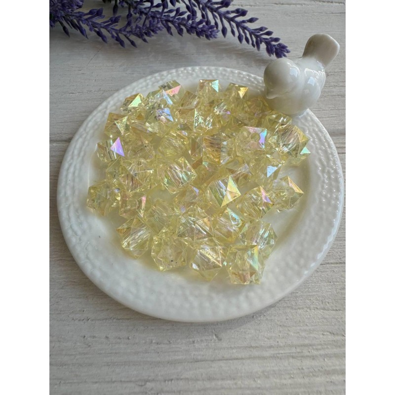 Намистини Куб  " Кришталеві Хамелеон "  10 мм, айворі    500 грам