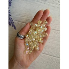 Намистини Куб  " Кришталеві Хамелеон "  10 мм, айворі    500 грам