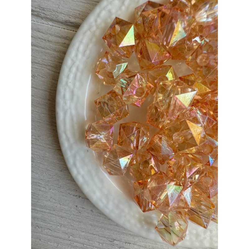 Намистини Куб " Кришталеві Хамелеон "  10 мм, карамельні     500 грам