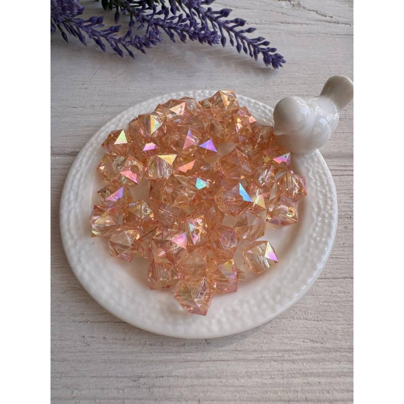 Намистини Куб " Кришталеві Хамелеон "  10 мм, карамельні     500 грам