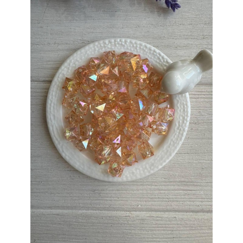 Намистини Куб " Кришталеві Хамелеон "  10 мм, карамельні     500 грам