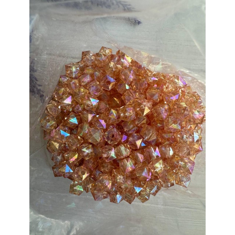 Намистини Куб " Кришталеві Хамелеон "  10 мм, карамельні     500 грам