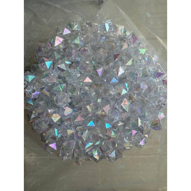 Намистини Куб " Кришталеві Хамелеон " 10 мм,  білі   500 грам