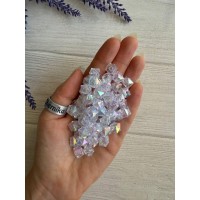 Намистини Куб " Кришталеві Хамелеон " 10 мм,  білі   500 грам