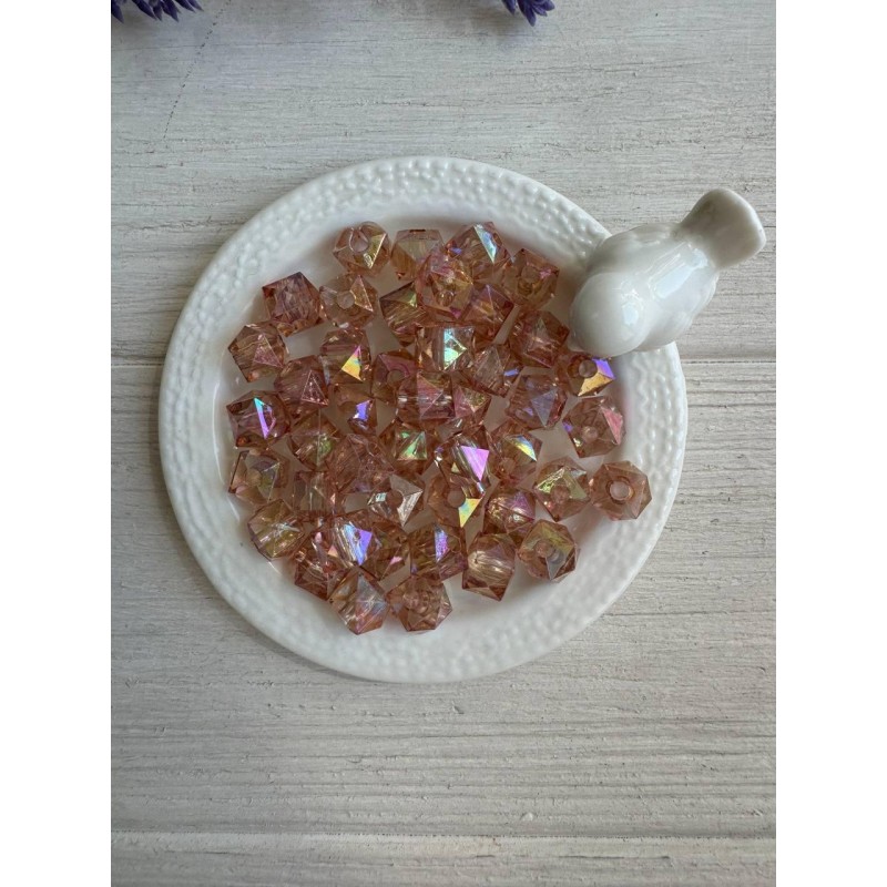 Намистини Куб " Кришталеві Хамелеон " 10 мм, курна троянда    500 грам