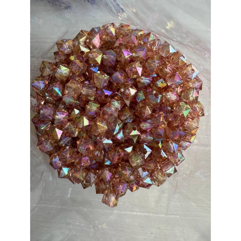 Намистини Куб " Кришталеві Хамелеон " 10 мм, курна троянда    500 грам