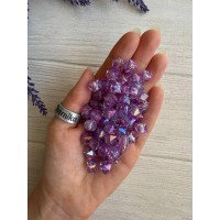 Намистини Куб " Кришталеві Хамелеон "  10 мм,  фіолетові  500 грам