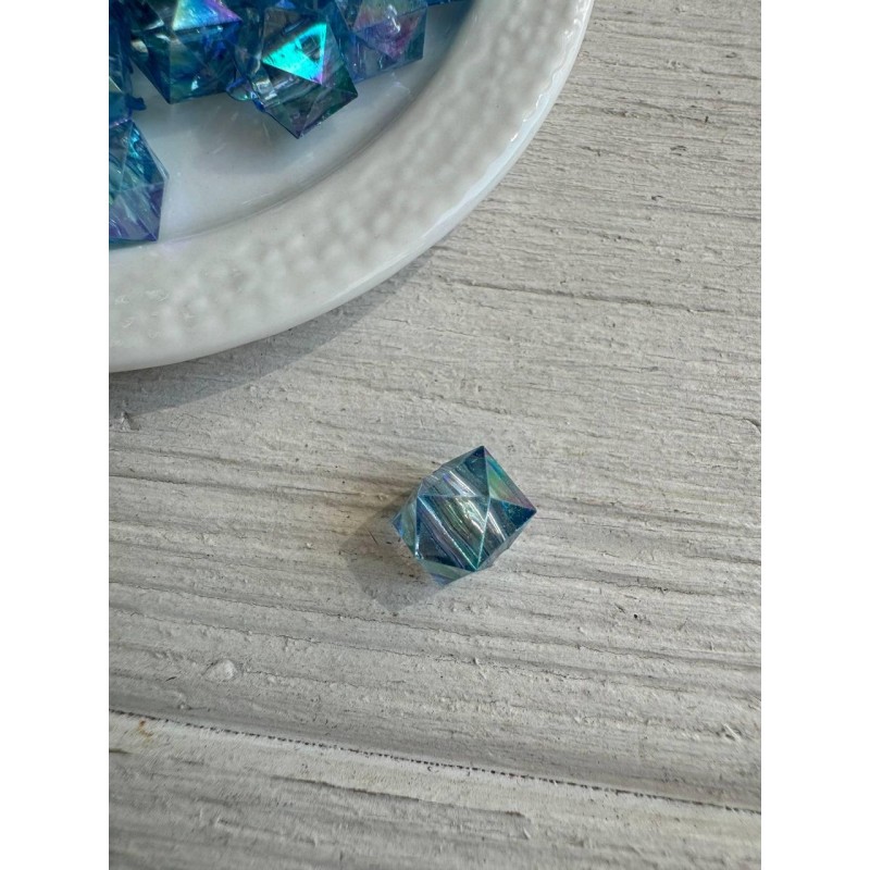 Намистини Куб " Кришталеві Хамелеон "  10 мм, голубі    500 грам