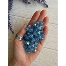 Намистини Куб " Кришталеві Хамелеон "  10 мм, голубі    500 грам