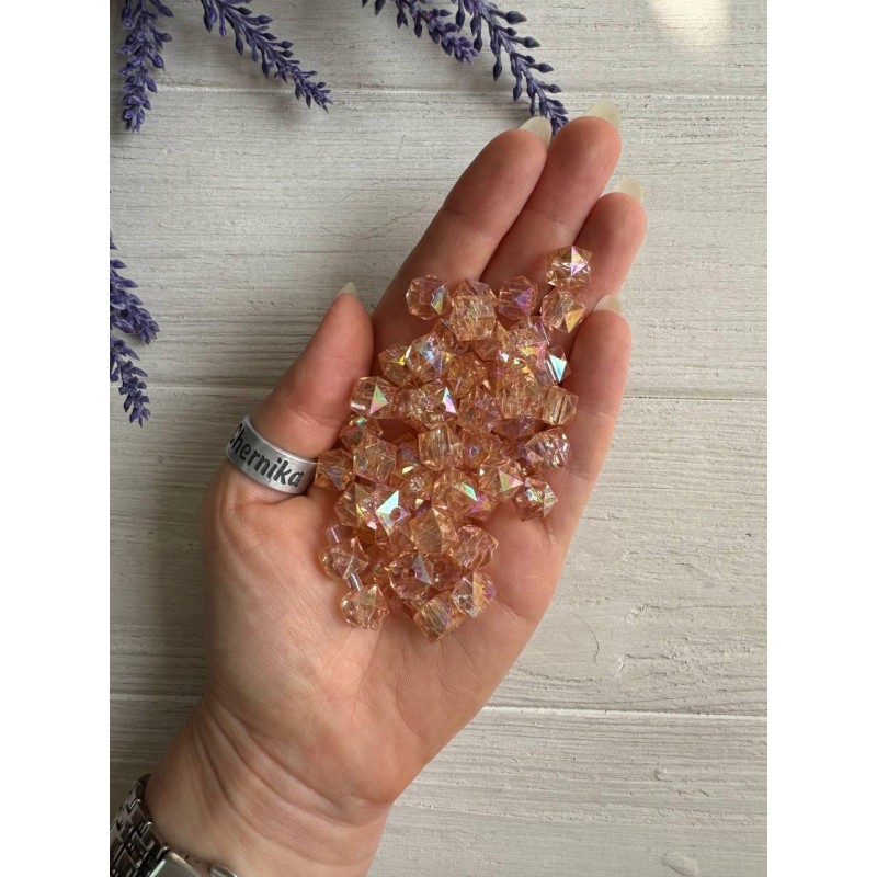 Намистини Куб " Кришталеві Хамелеон "  10 мм, карамельні     500 грам