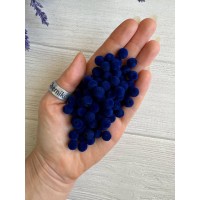 Бусины  " Бархатные "    8 мм ,  темно синие      500 грамм