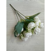 Букет флористический " Пион кудрявий мелкий  " белый