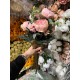 Букет флористический " Пион средний " светло розовый