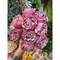 Букет  " Розы  кудрявые  " сиреневые  9 шт