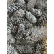 Шишки  еловые ,  белые с серебром  120 грам