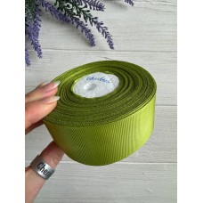 Репс 4 см ,  оливковый      рулон 22,5 метра