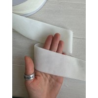 Стрічка оксамитова " 5 см " молочний    рулон 18 метрів