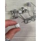 Крепления алюминиевые для новогодних игрушек , серебро 10 шт