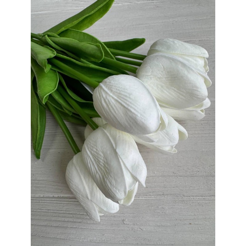 Тюльпани  букет , білі  9 шт